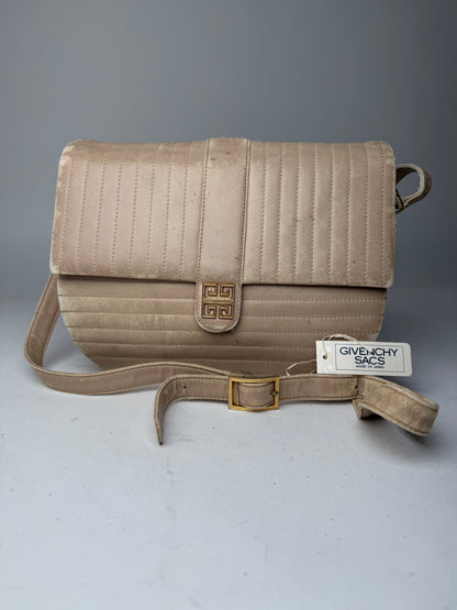 Vintage Givenchy Crossbody Leather bag beige