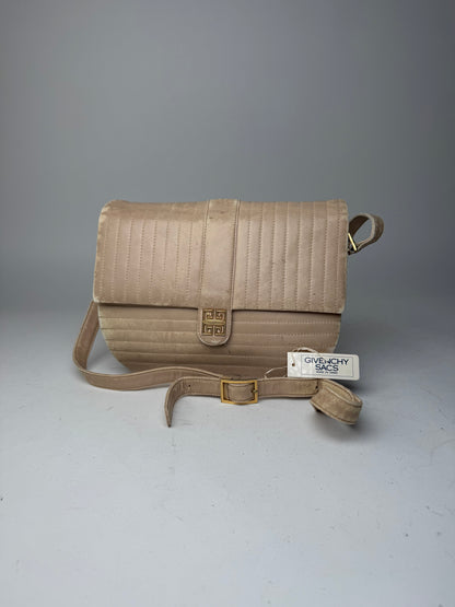 Vintage Givenchy Crossbody Leather bag beige