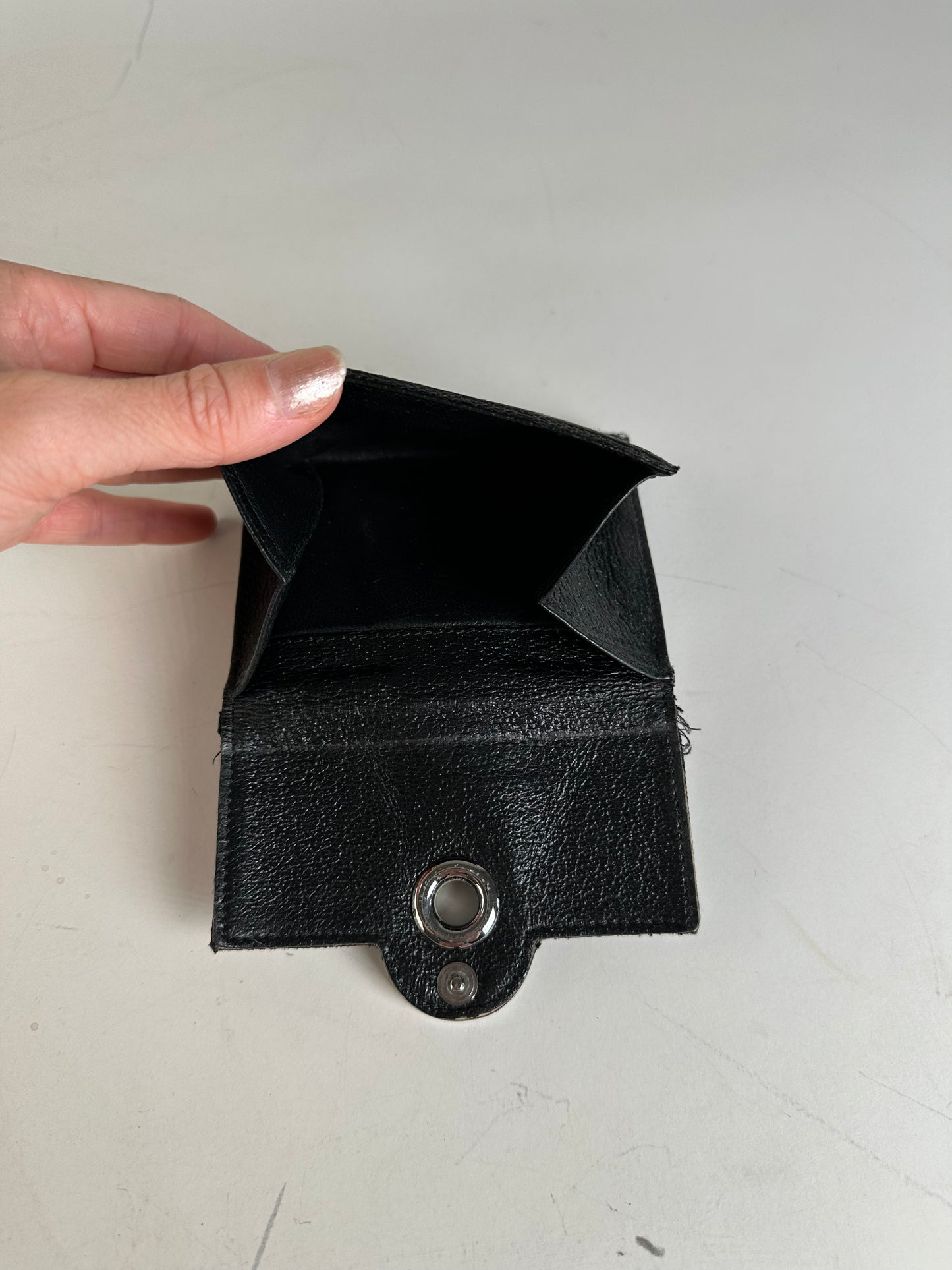 Vintage Gucci GG Canvas Wallet Black Silver