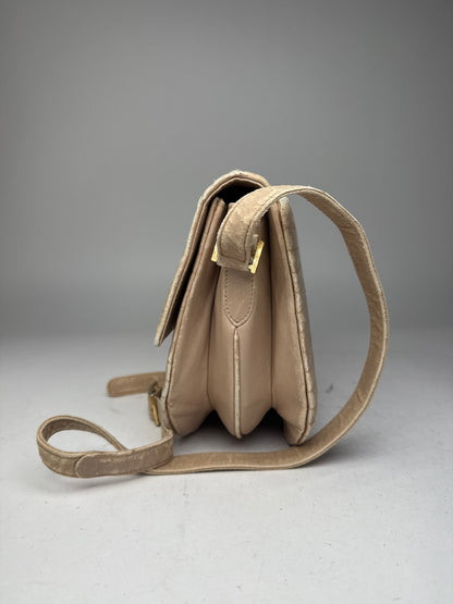 Vintage Givenchy Crossbody Leather bag beige