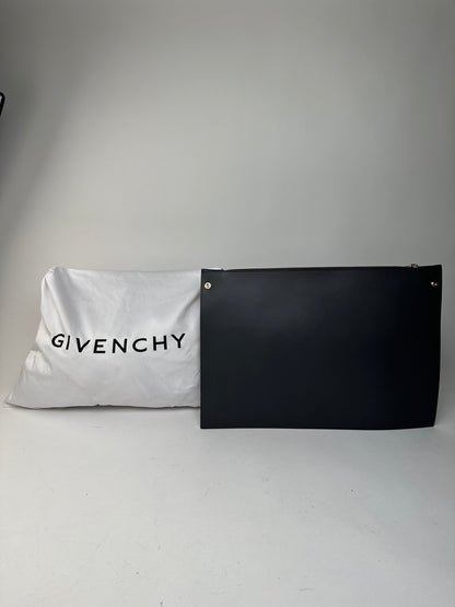 Vintage Givenchy Antigona Leather Clutch Anthracite