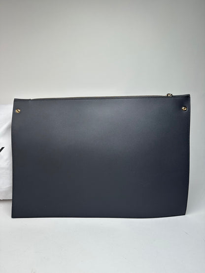 Vintage Givenchy Antigona Leather Clutch Anthracite
