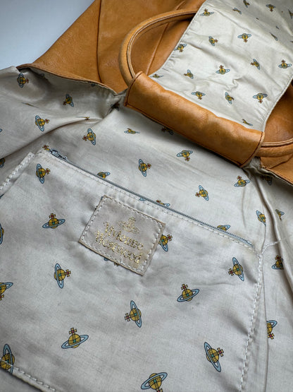 Sac vintage en cuir bidirectionnel Vivienne Westwood camel