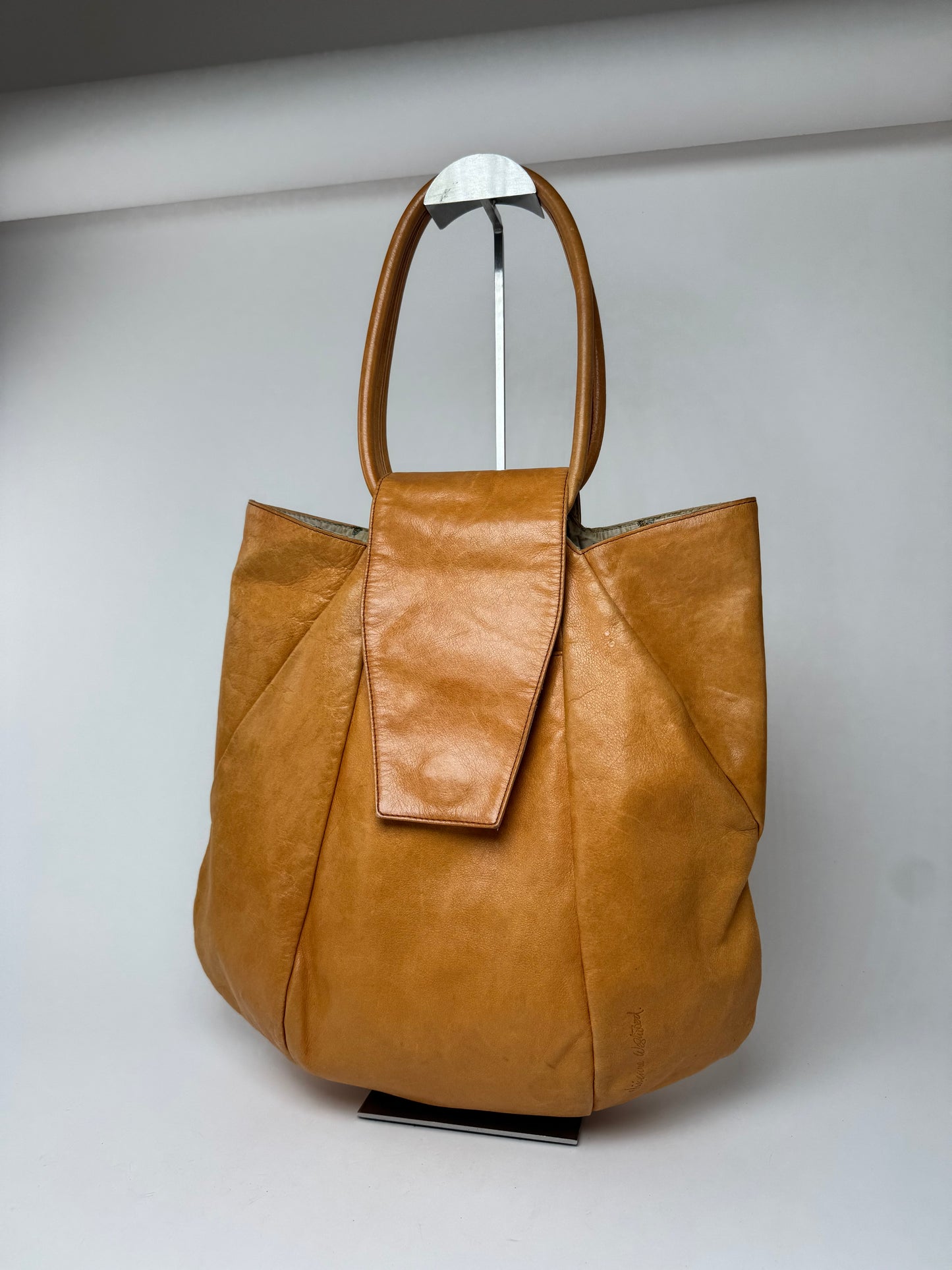 Sac vintage en cuir bidirectionnel Vivienne Westwood camel