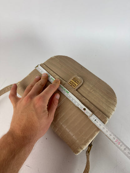 Vintage Givenchy Crossbody Leather bag beige