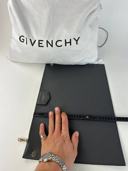 Vintage Givenchy Antigona Leather Clutch Anthracite