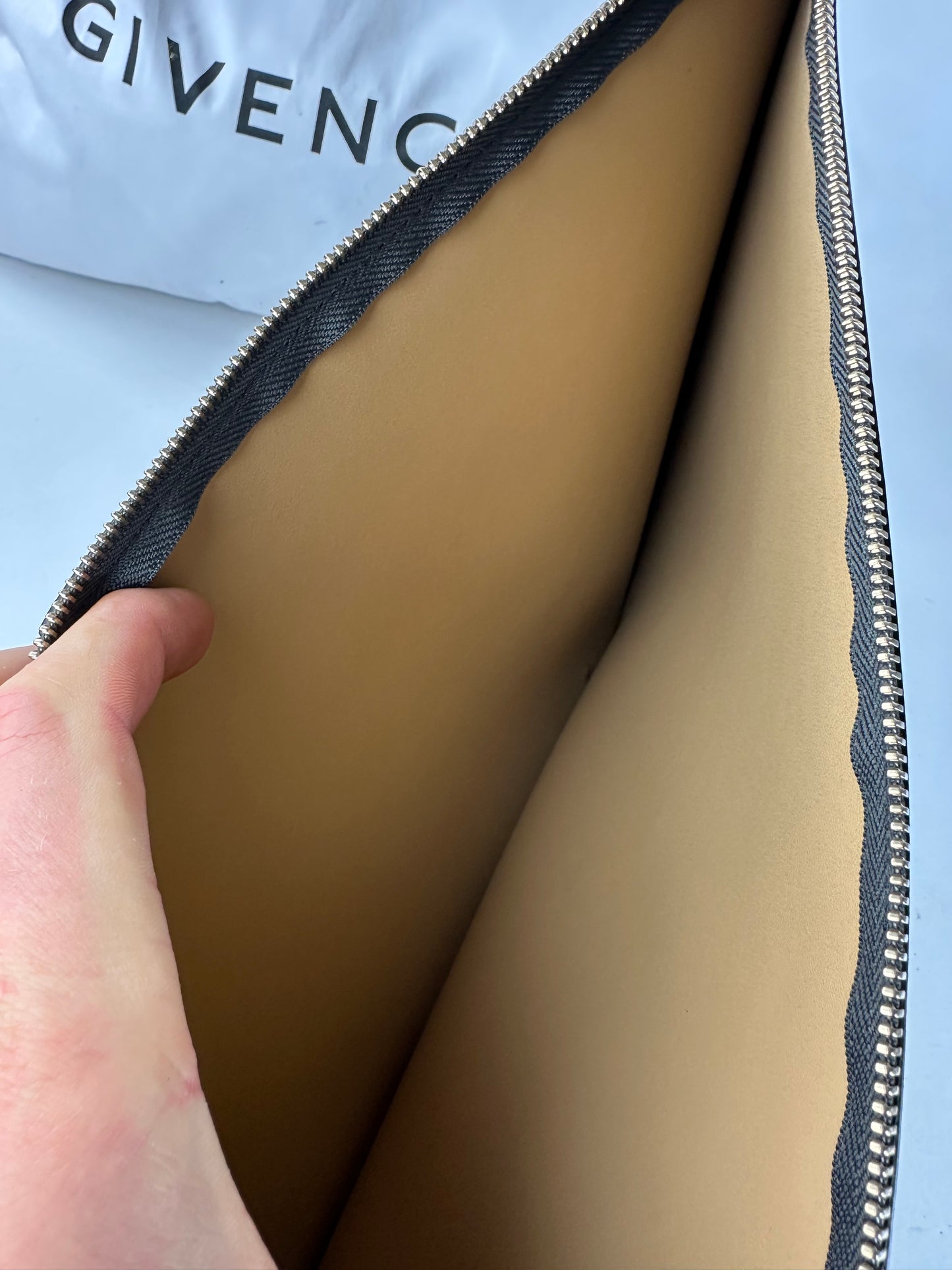 Vintage Givenchy Antigona Leather Clutch Anthracite