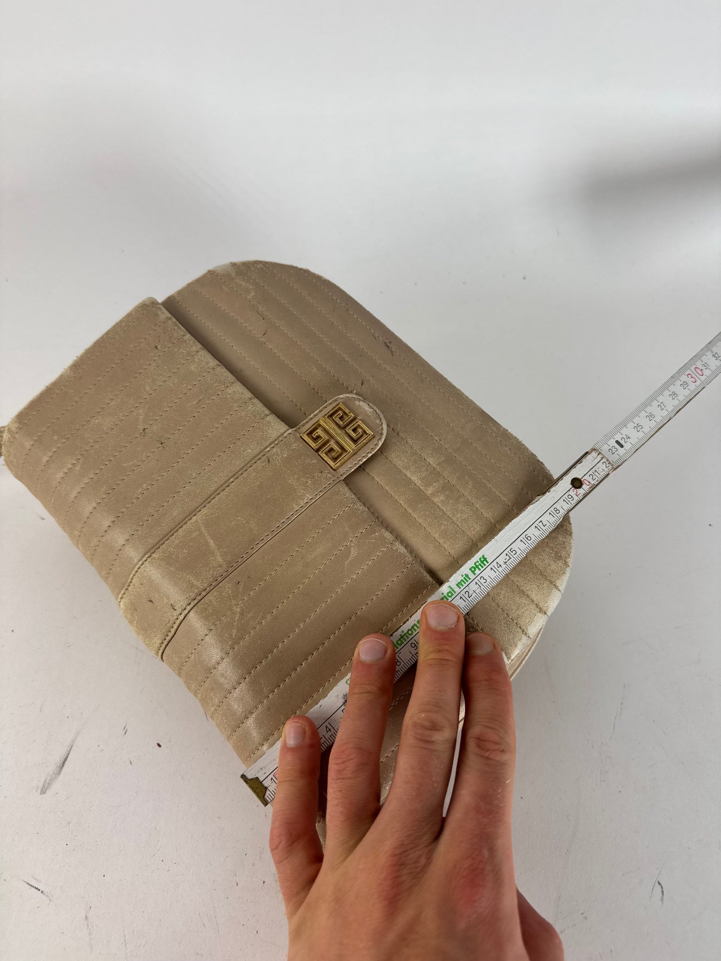 Vintage Givenchy Crossbody Leather bag beige