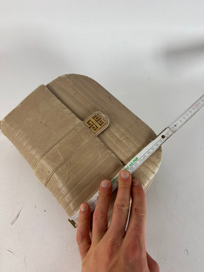 Vintage Givenchy Crossbody Leather bag beige