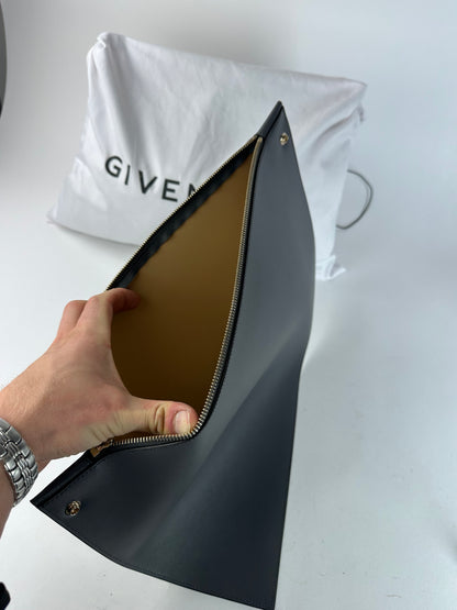 Vintage Givenchy Antigona Leather Clutch Anthracite