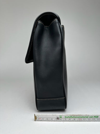 Vintage Issey Miyake Leather Briefcase black