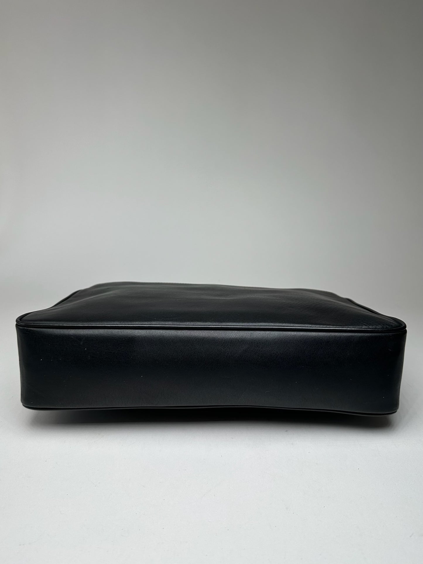 Vintage Issey Miyake Leather Briefcase black