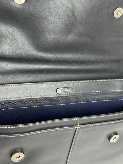 Vintage Issey Miyake Leather Briefcase black