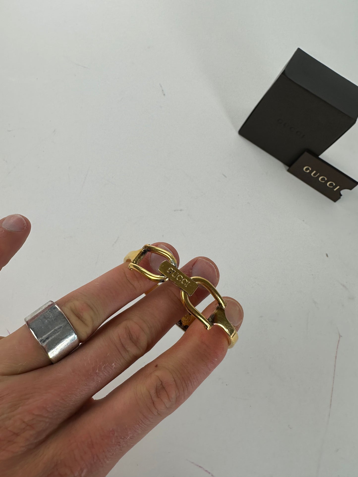 Vintage Gucci 1500L Gold-Plated Horsebit Bangle Quartz Watch