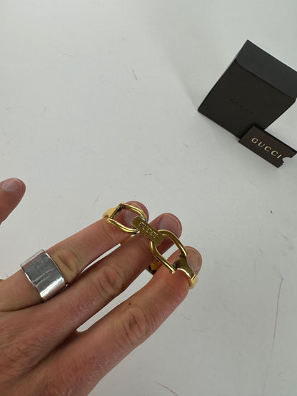 Vintage Gucci 1500L Gold-Plated Horsebit Bangle Quartz Watch