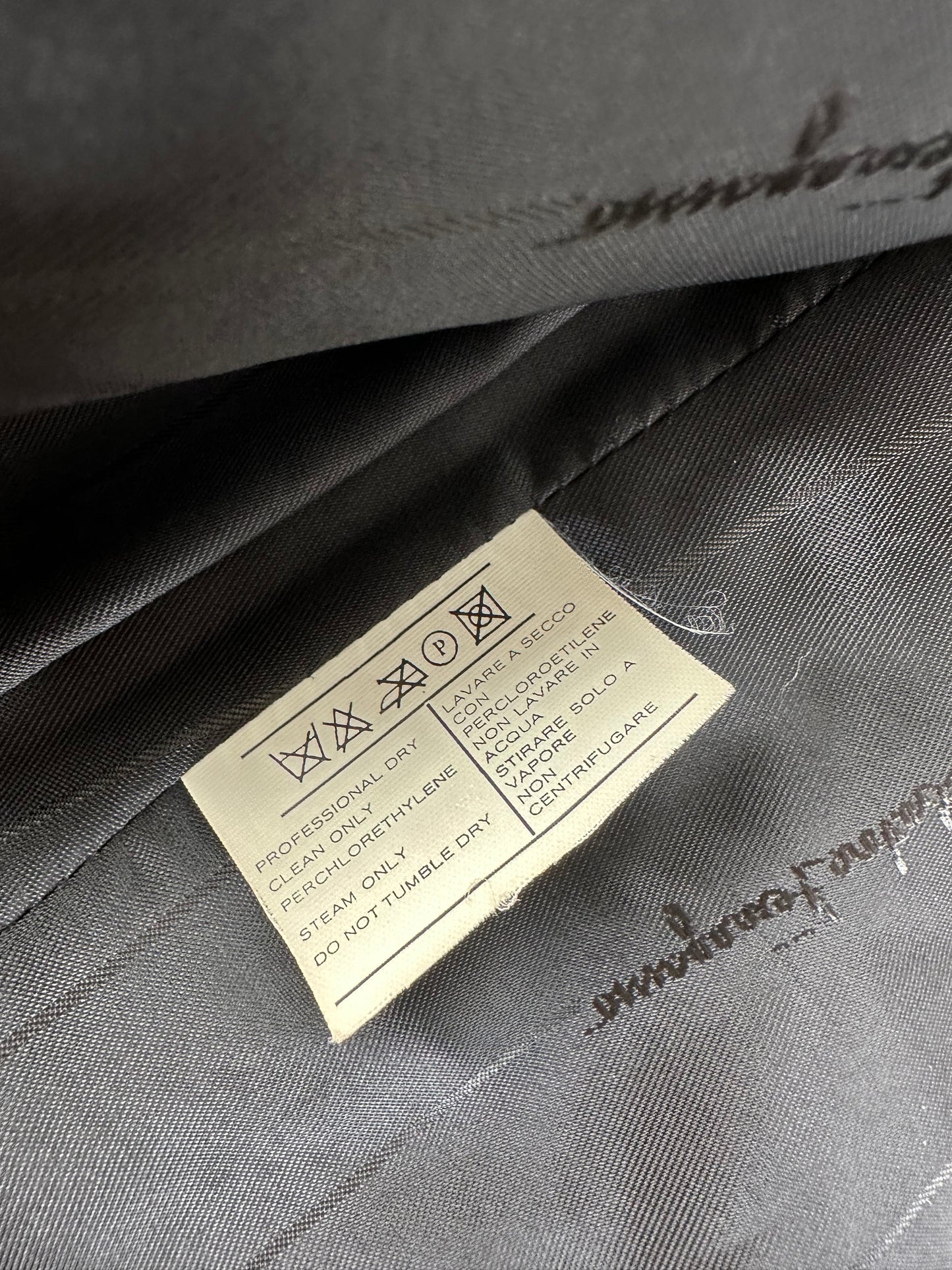 Vintage Ferragamo Nylon Blend Coat Olive Green L