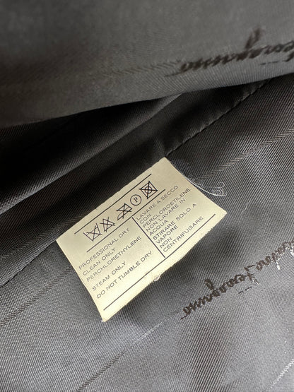 Vintage Ferragamo Nylon Blend Coat Olive Green L