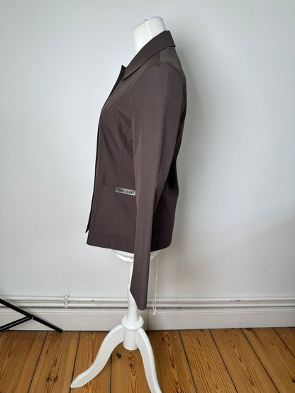 Vintage Fendi Jeans Logo Jacket Brown M