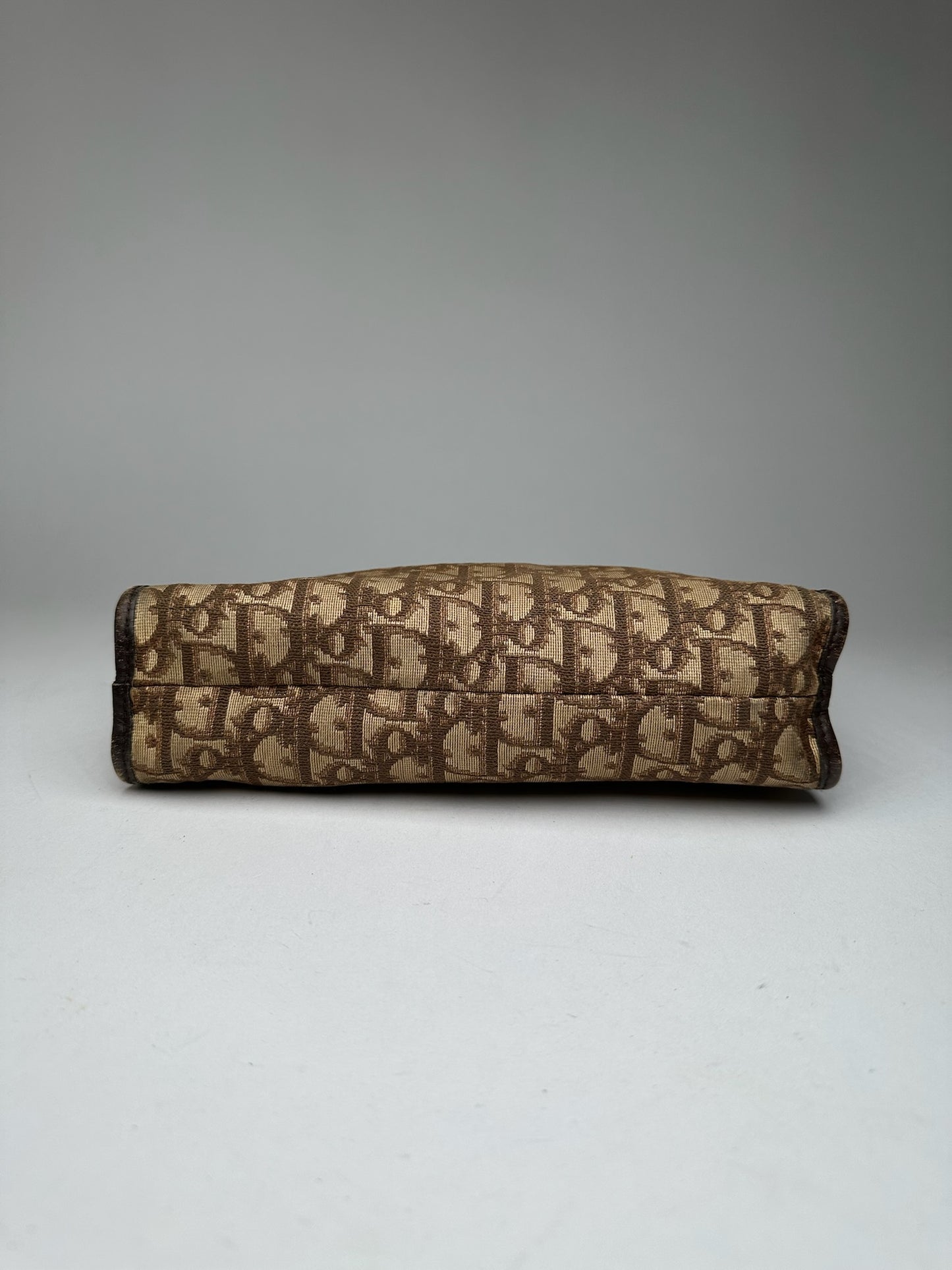 Vintage Dior Monogram Clutch Beige Brown