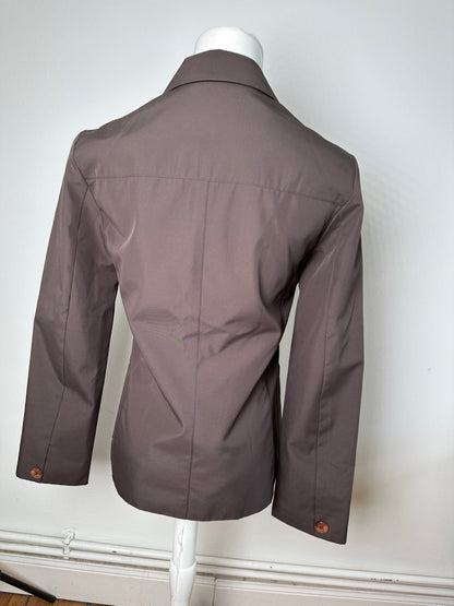 Vintage Fendi Jeans Logo Jacket Brown M