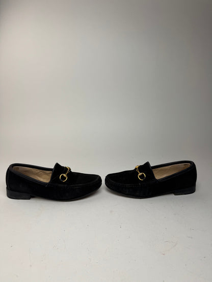 Vintage Gucci Horsebit Loafer suede black EU35,5