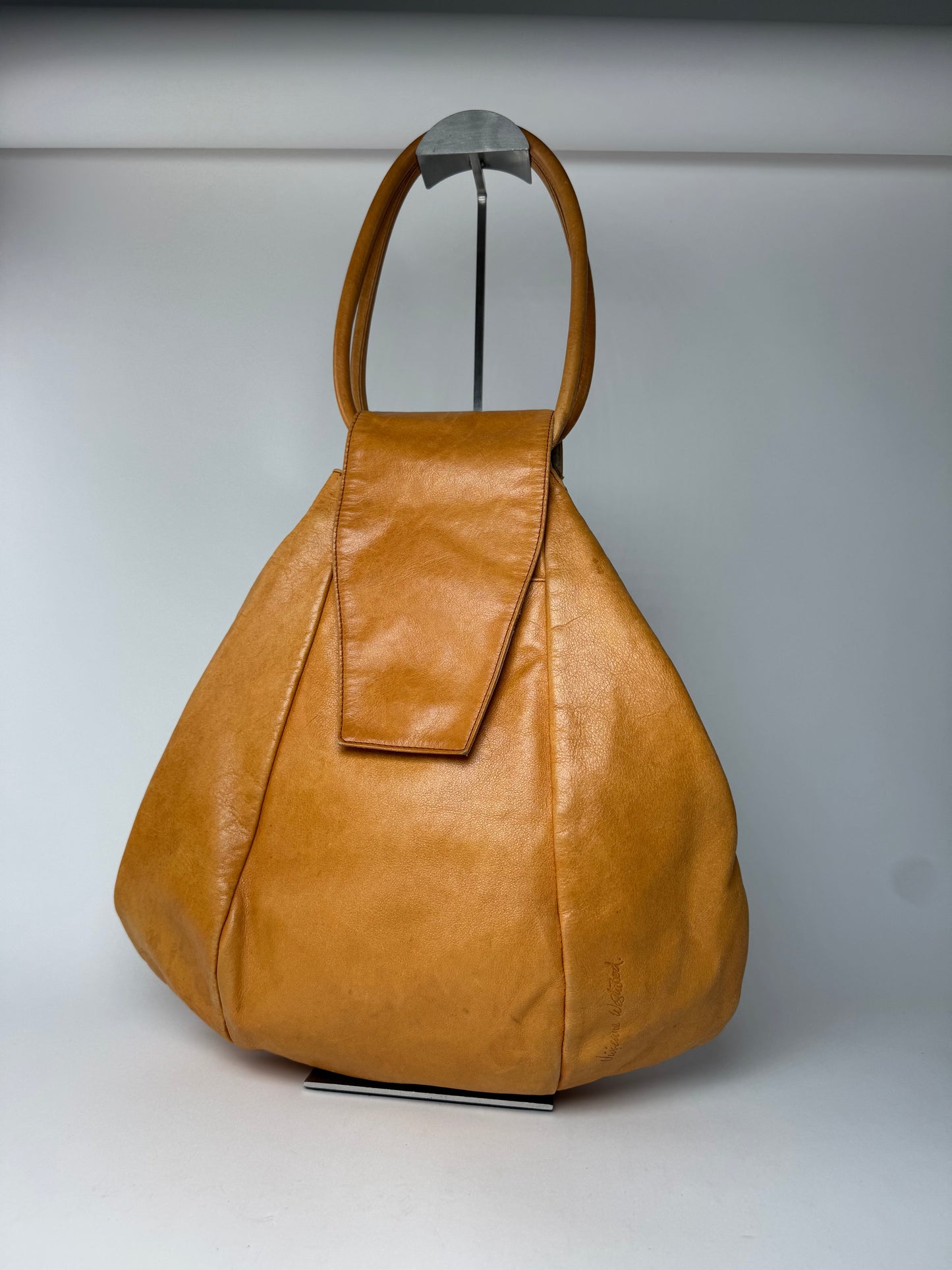 Sac vintage en cuir bidirectionnel Vivienne Westwood camel