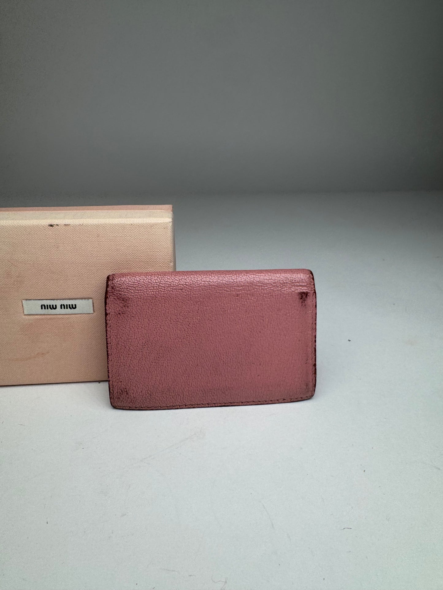 Vintage Miu Miu Leather Card Holder Pink