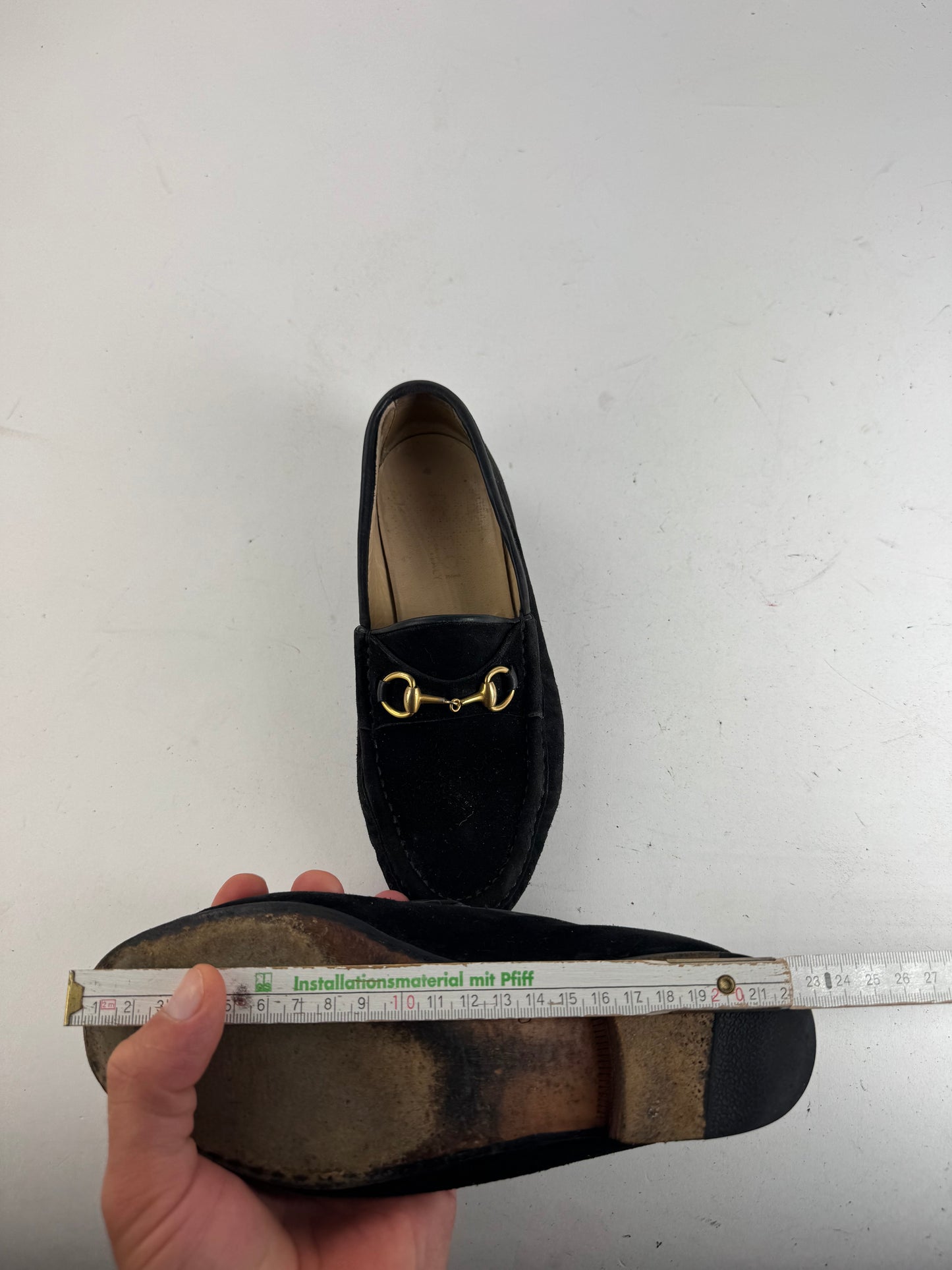 Vintage Gucci Horsebit Loafer suede black EU35,5