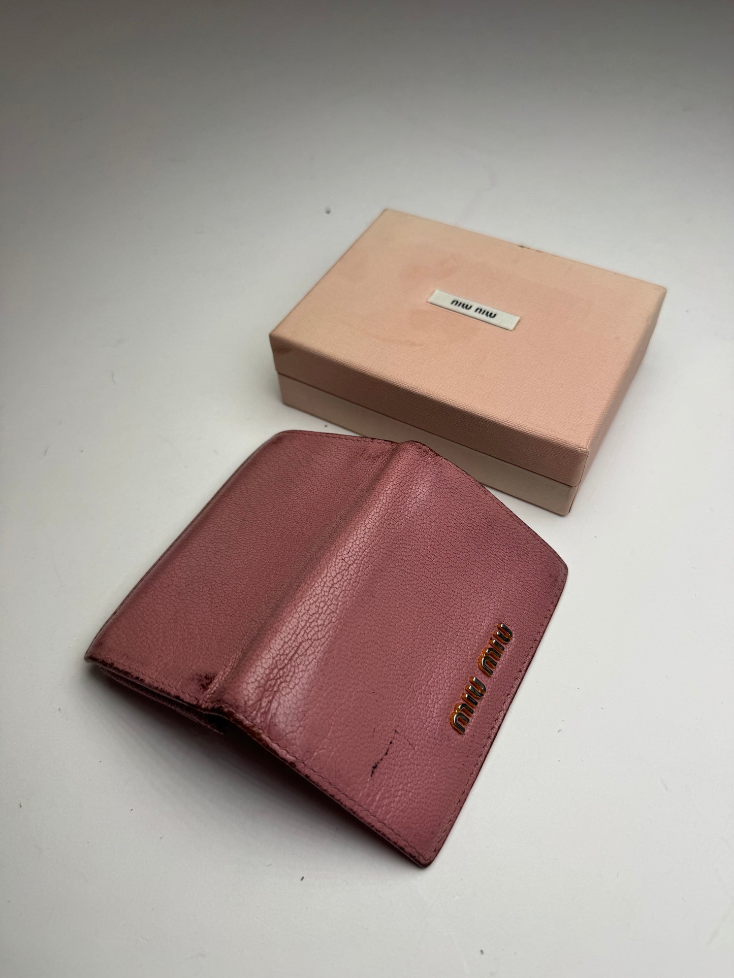 Vintage Miu Miu Leather Card Holder Pink