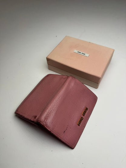 Vintage Miu Miu Leather Card Holder Pink