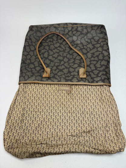 Sacs cabas vintage Yves Saint Laurent en cuir marron noir gris