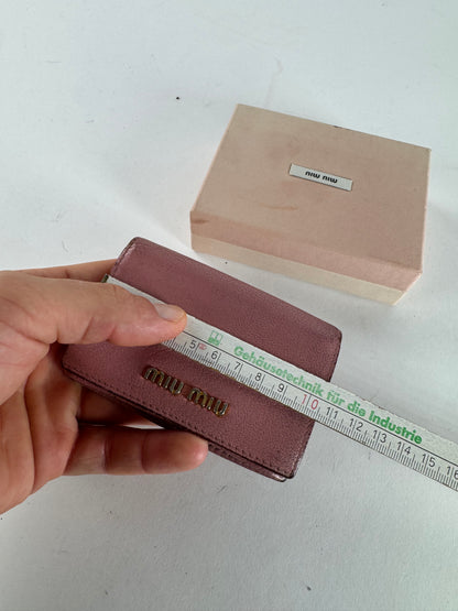 Vintage Miu Miu Leather Card Holder Pink