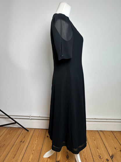 Vintage Chloé Lace Trim Dress Black 7AR