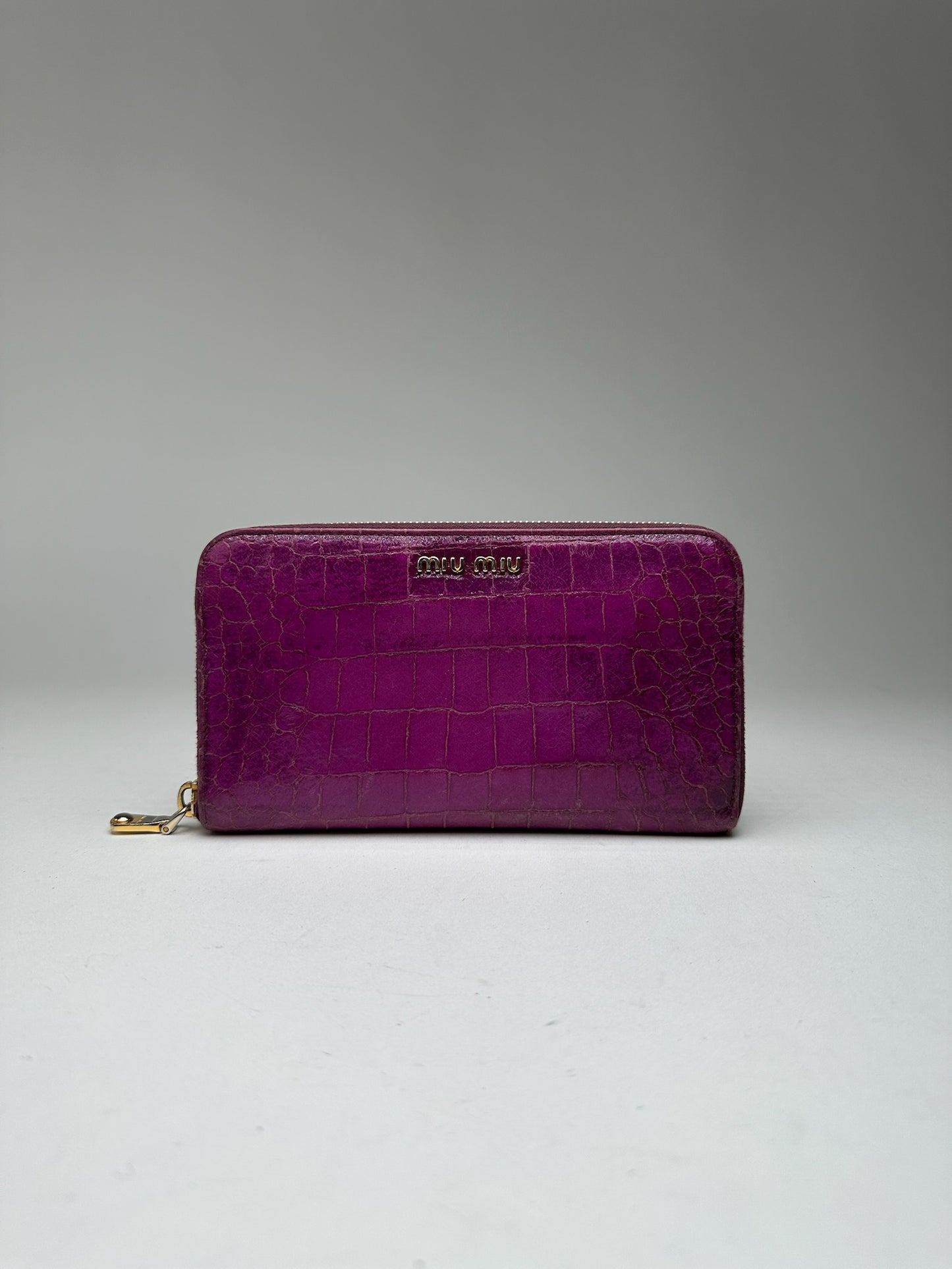 Vintage Miu Miu Leather Wallet Purple