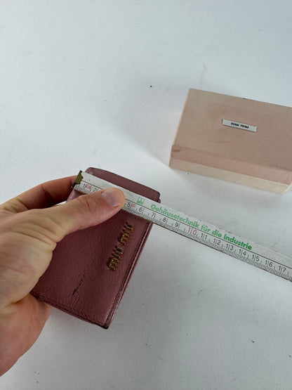 Vintage Miu Miu Leather Card Holder Pink
