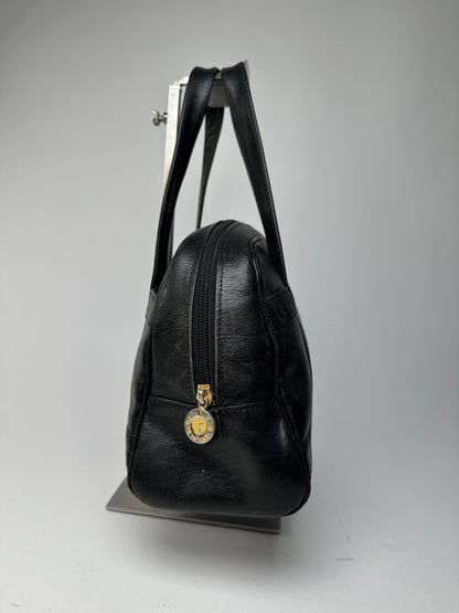 Vintage Givenchy 4G Embossed Leather Bowler Handbag Black