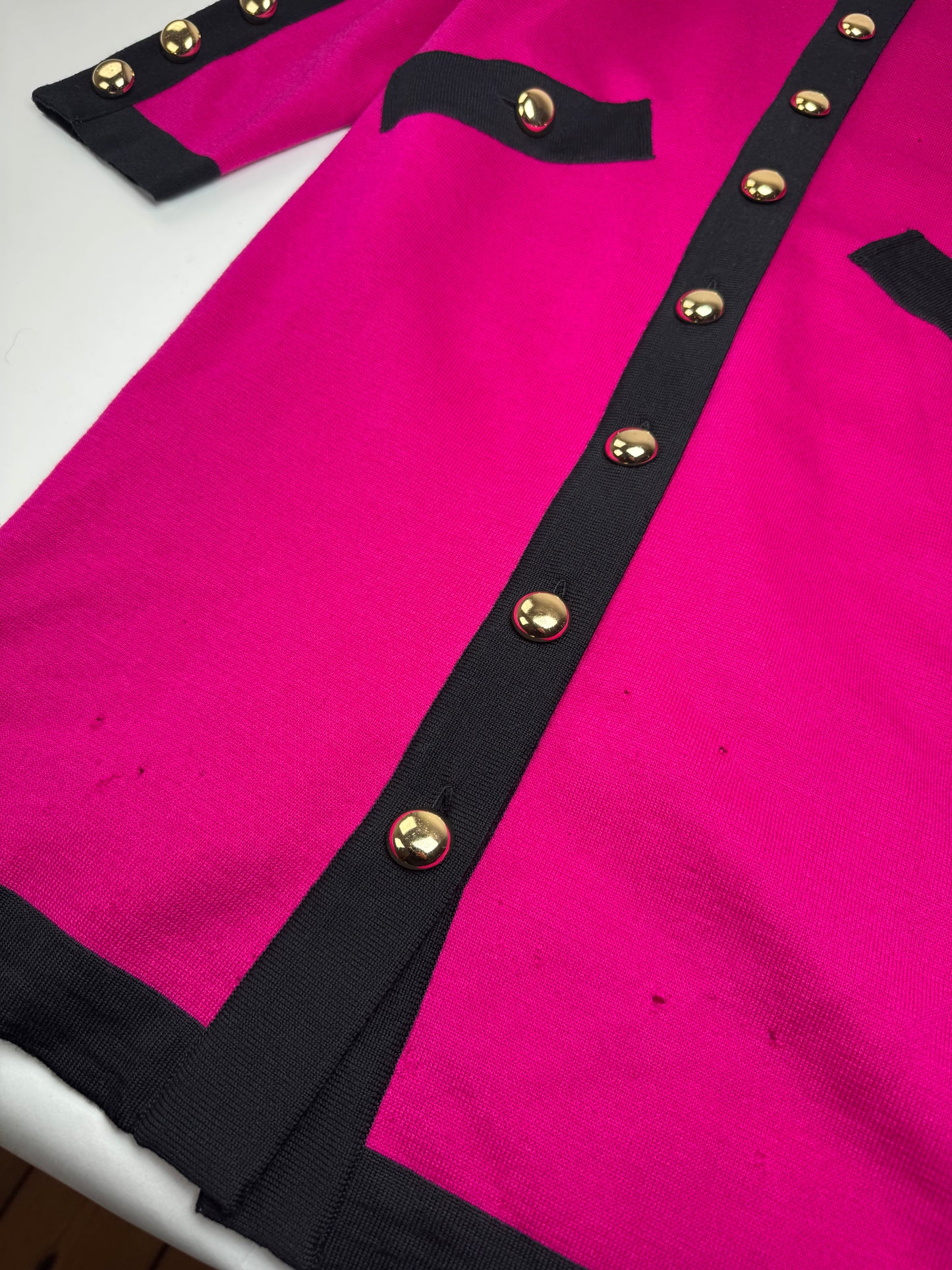 Vintage Yves Saint Laurent Dress Purple Black M