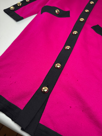 Vintage Yves Saint Laurent Dress Purple Black M