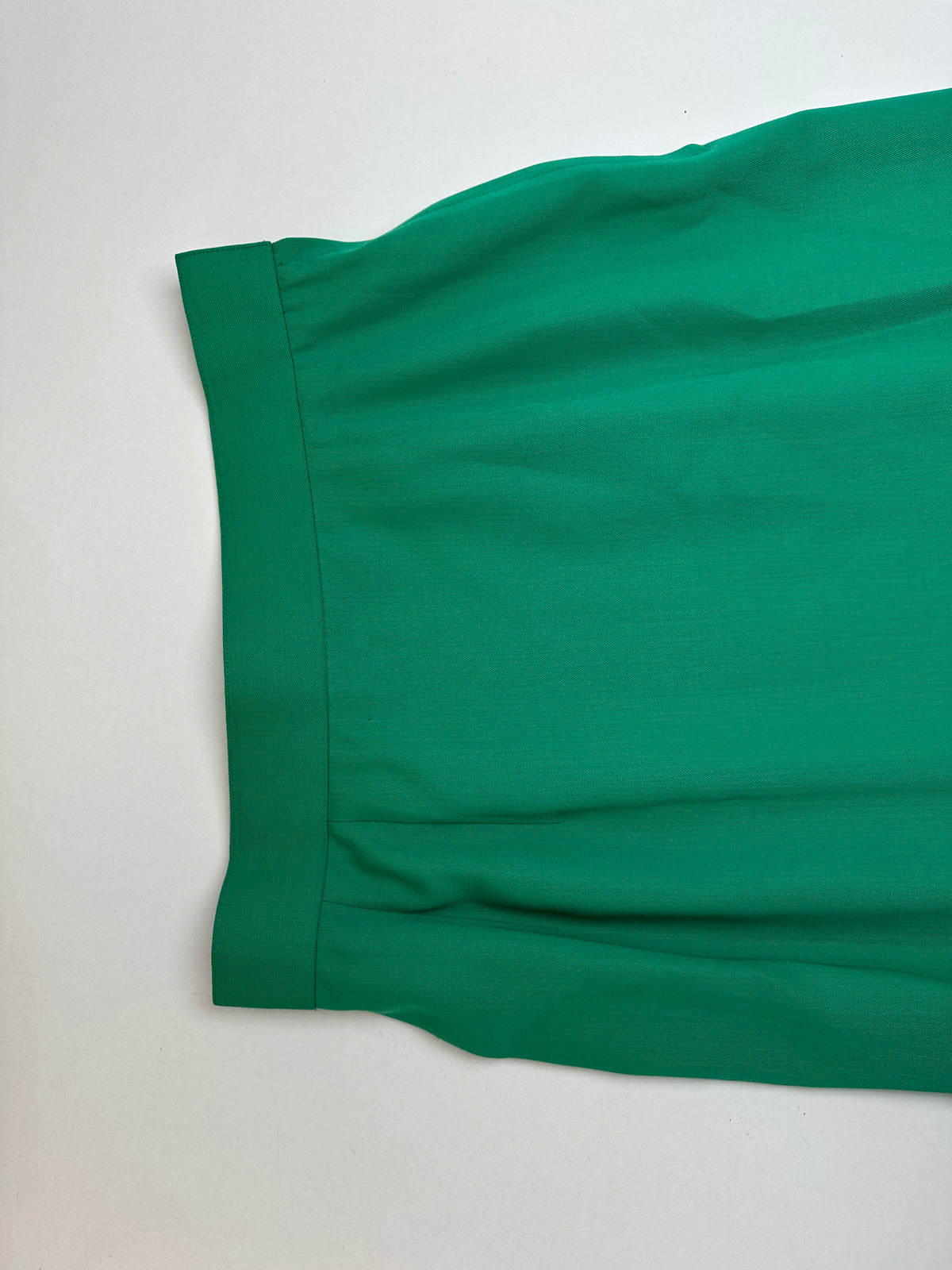 Vintage Dior Flared Satin Midi Skirt Late 1990s Emerald Green M