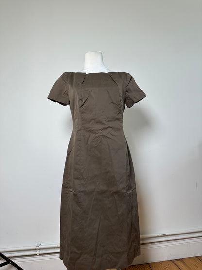 Vintage Ferragamo Cotton Stretch Dress Brown M