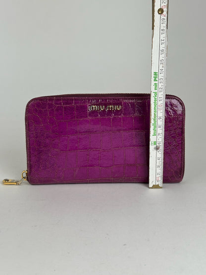 Vintage Miu Miu Leather Wallet Purple