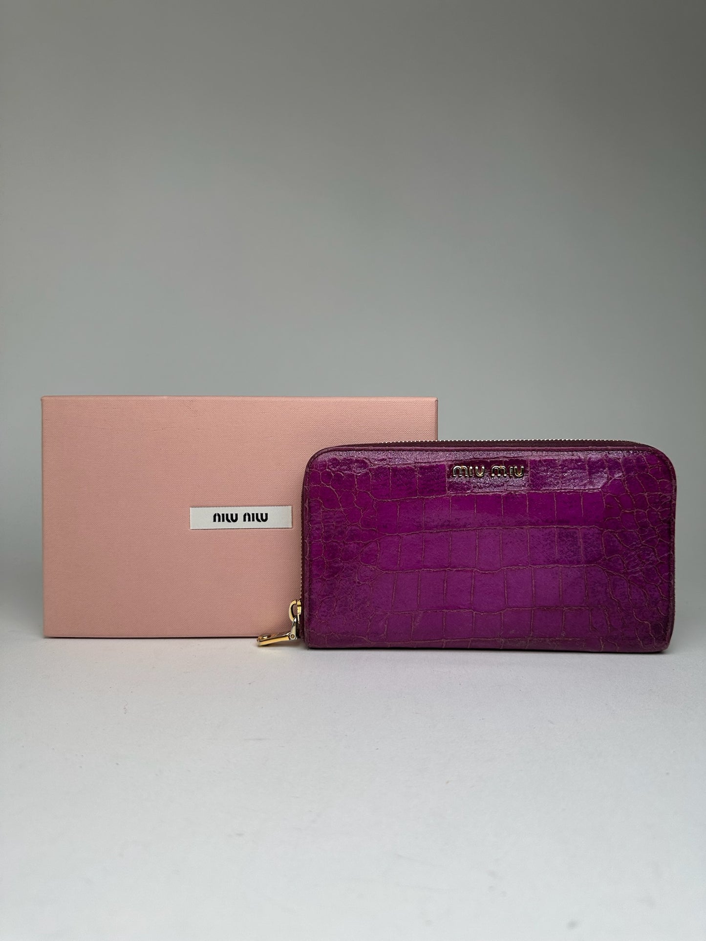 Vintage Miu Miu Leather Wallet Purple