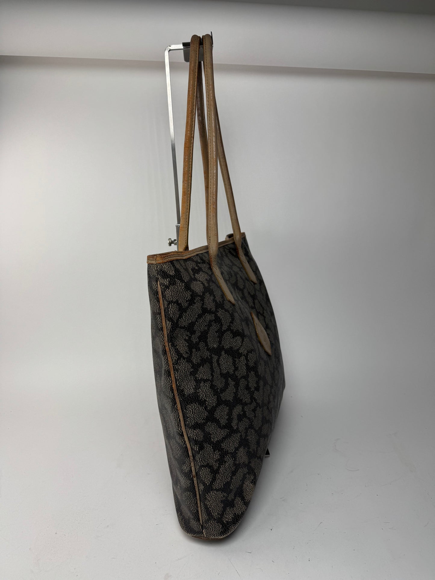 Sacs cabas vintage Yves Saint Laurent en cuir marron noir gris