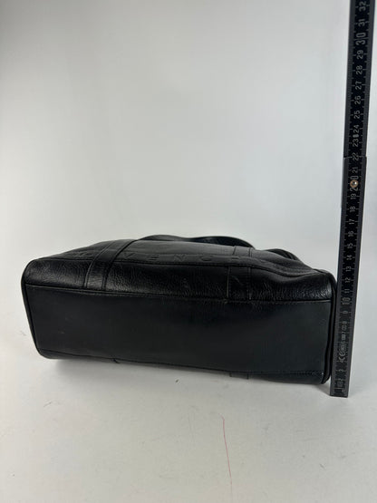 Vintage Givenchy 4G Embossed Leather Bowler Handbag Black