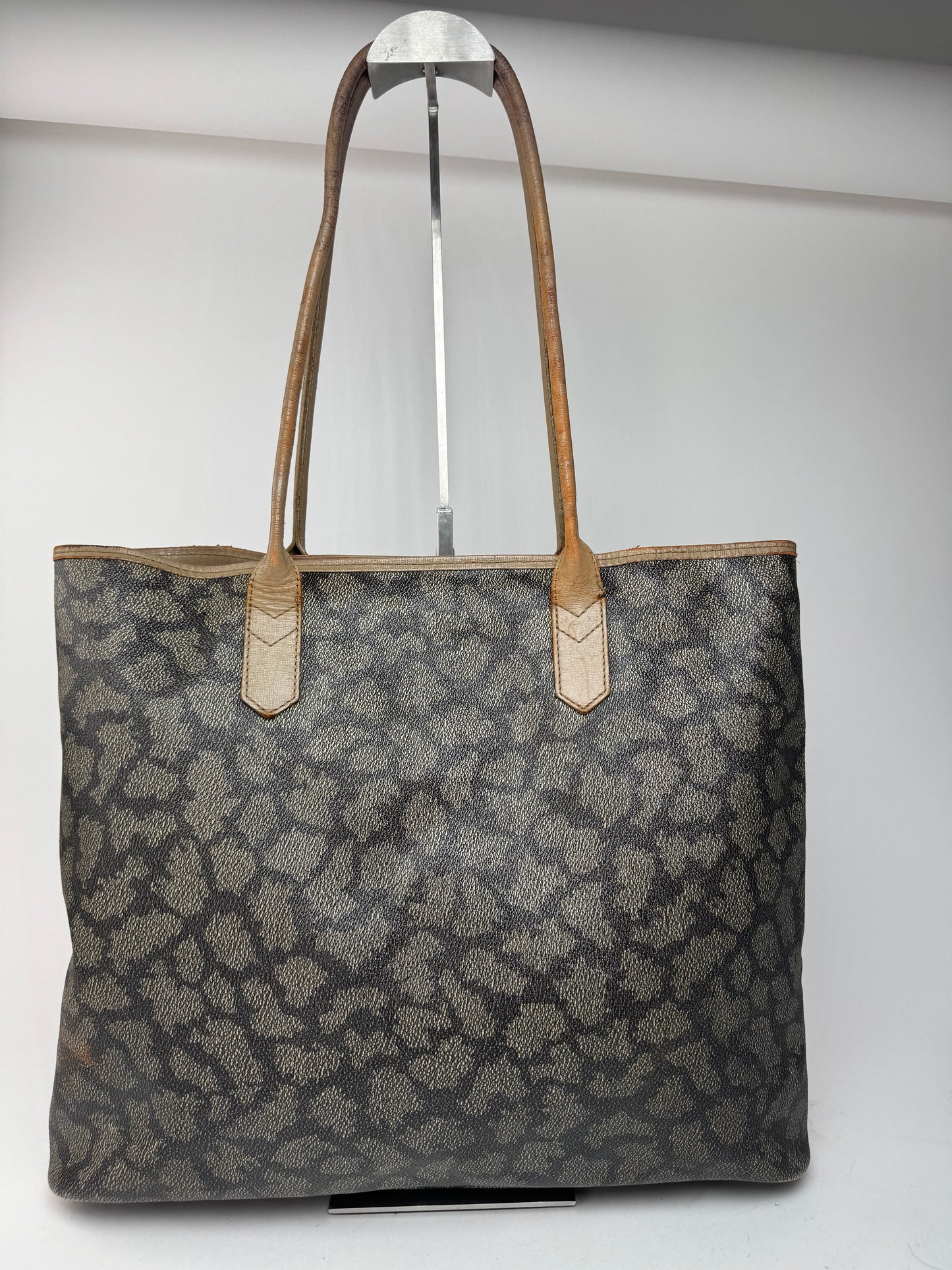 Sacs cabas vintage Yves Saint Laurent en cuir marron noir gris