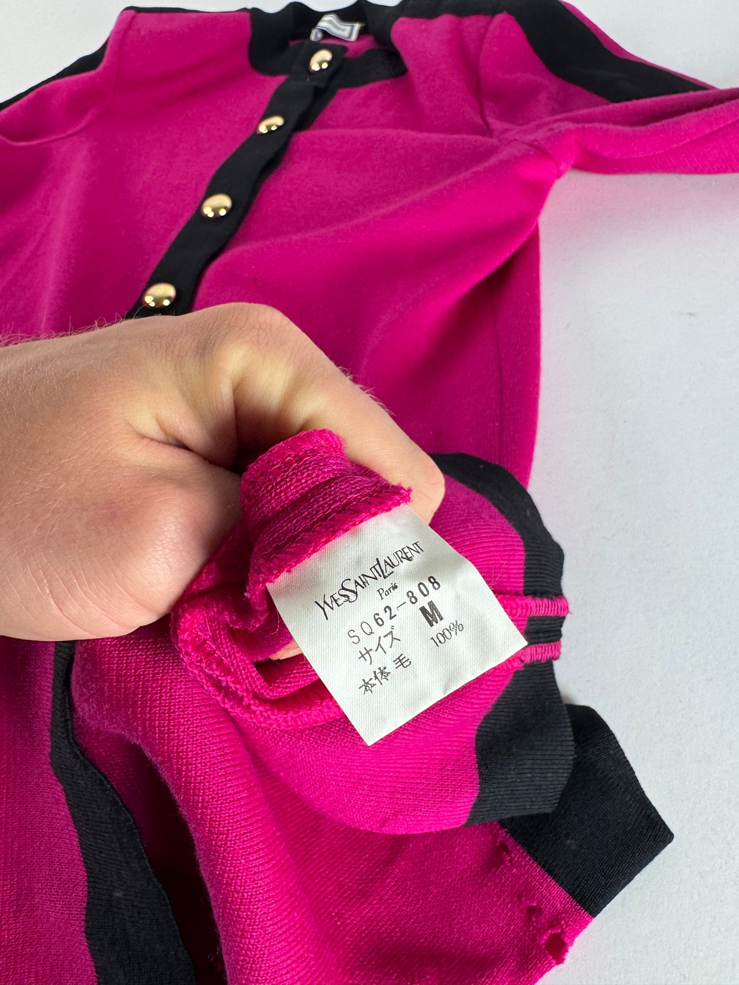 Vintage Yves Saint Laurent Dress Purple Black M