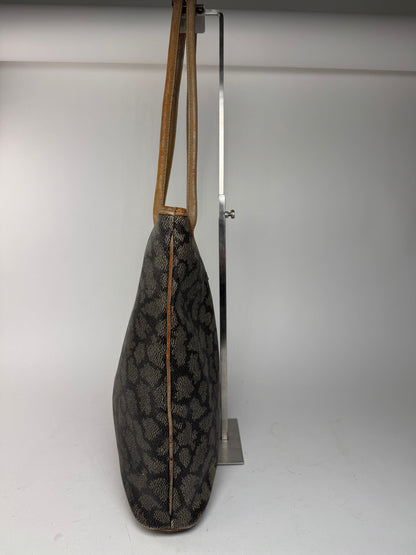 Sacs cabas vintage Yves Saint Laurent en cuir marron noir gris