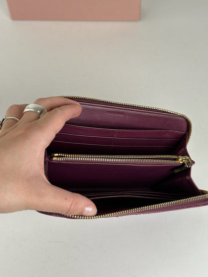 Vintage Miu Miu Leather Wallet Purple