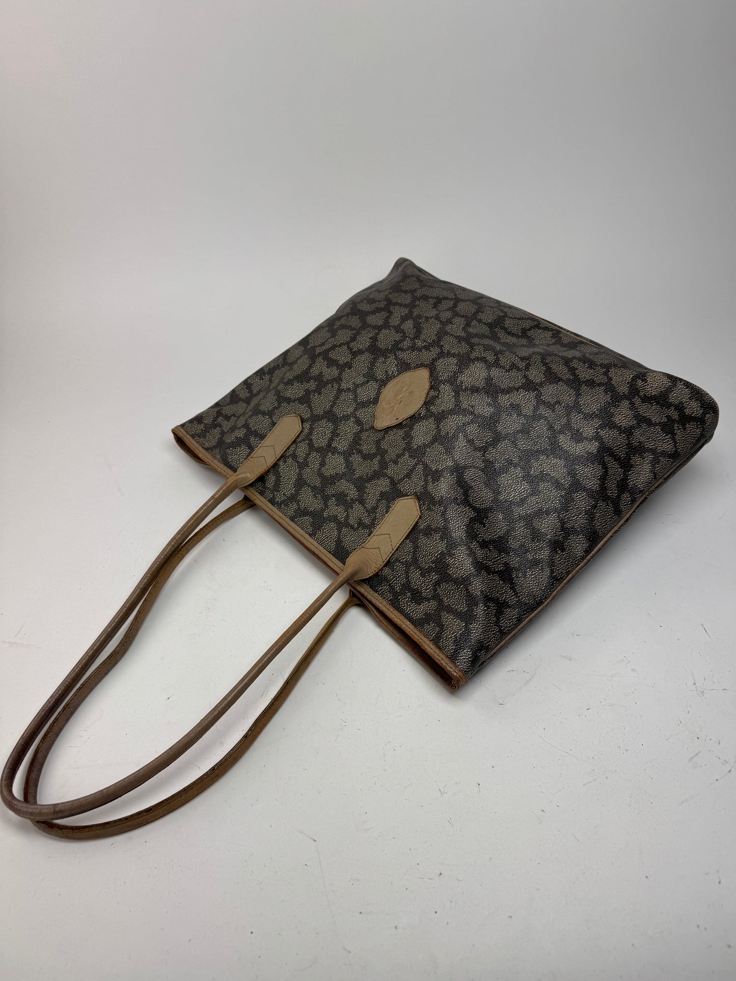 Sacs cabas vintage Yves Saint Laurent en cuir marron noir gris