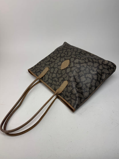 Sacs cabas vintage Yves Saint Laurent en cuir marron noir gris